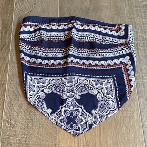 Silk bandana strapless top